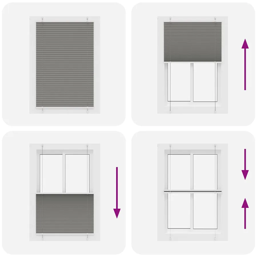 Store plissé anthracite 100x100 cm largeur du tissu 99,4 cm - 7