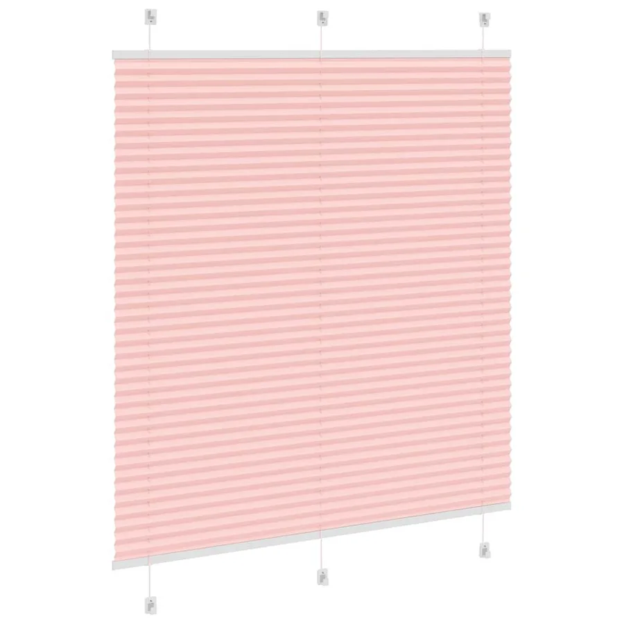 Store plissé rose 115x100 cm largeur du tissu 114,4cm polyester - 4