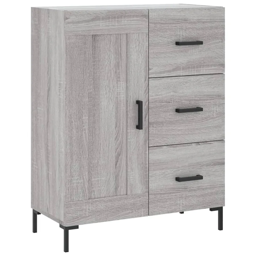 Buffet haut Sonoma gris 69,5x34x180 cm Bois d'ingénierie - 7