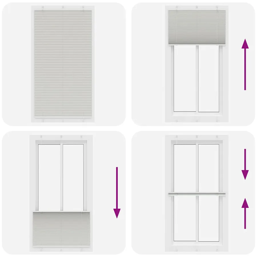 Store plissé gris clair 105x200cm largeur du tissu 104,4cm - 7