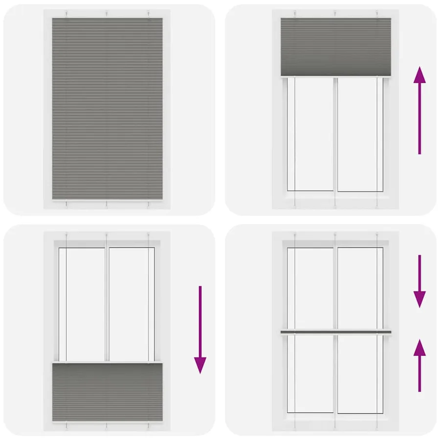 Store plissé anthracite 120x200 cm largeur du tissu 119,4 cm - 7