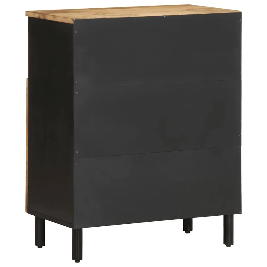 Buffet 60x33,5x75 cm bois de manguier brut massif - 5