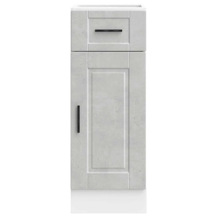 Armoire de cuisine Porto gris béton bois d'ingénierie - 4