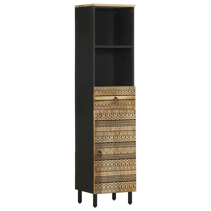 Ensemble de meubles de salle de bain 4 pcs bois manguier massif - 4