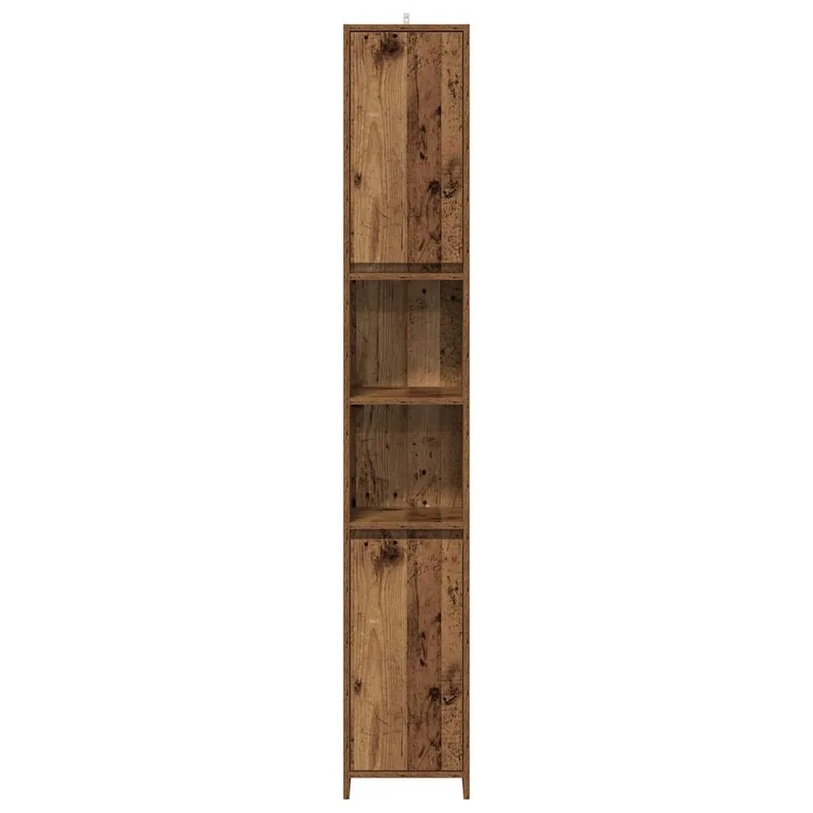 Armoire salle de bain vieux bois 30x30x183,5 cm bois ingénierie - 4