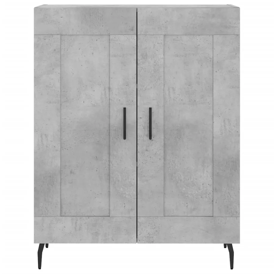 Buffet haut Gris béton 69,5x34x180 cm Bois d'ingénierie - 8