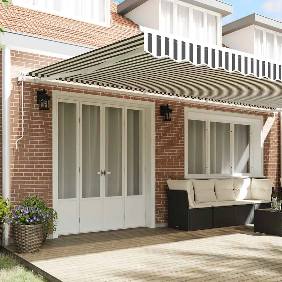 Auvent rétractable automatique anthracite blanc 600x300 cm - 3