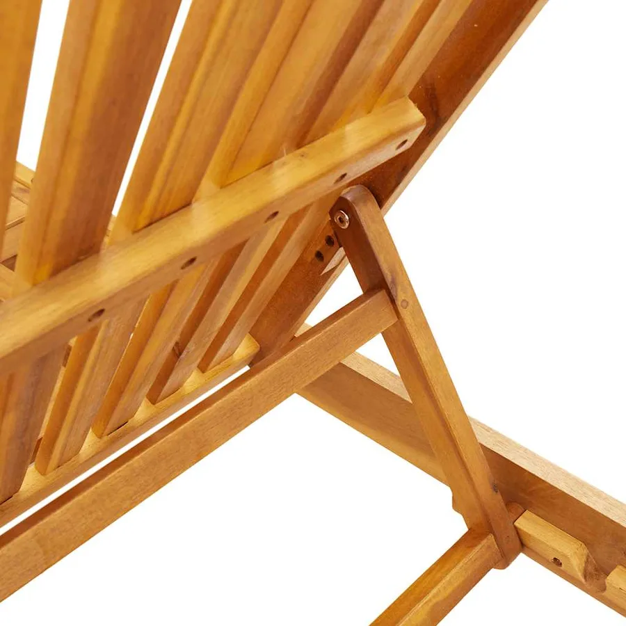 Chaises longues lot de 2 Bois d'acacia solide - 5