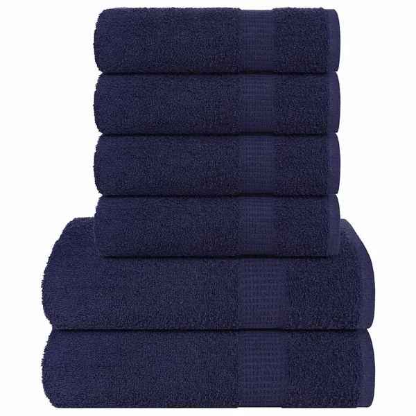 Ensemble de serviettes FROGN 6 pcs bleu marine 360 g/m²