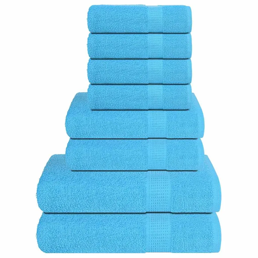 Ensemble de serviettes FROGN 8 pcs turquoise 360 g/m²