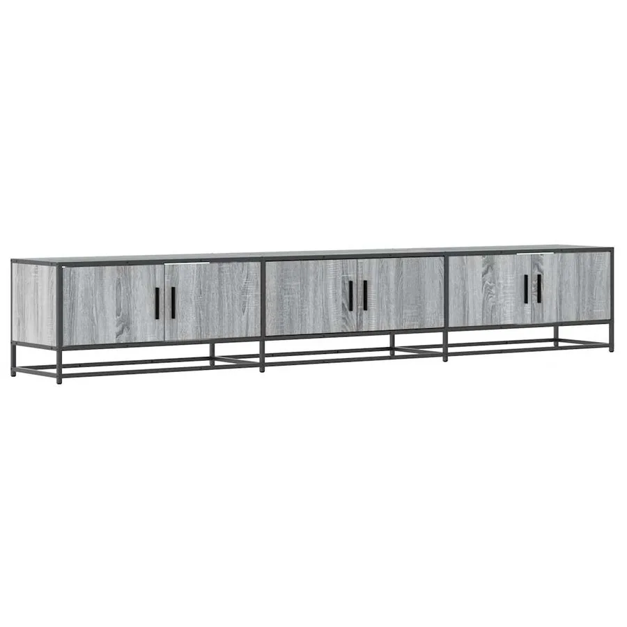 Meuble TV sonoma gris 240x35x41 cm bois d'ingénierie - 2