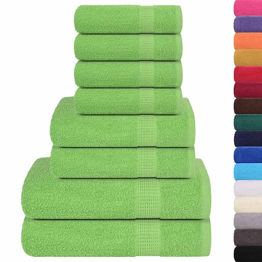 Ensemble de serviettes FROGN 8 pcs vert pomme 360 g/m² - 2
