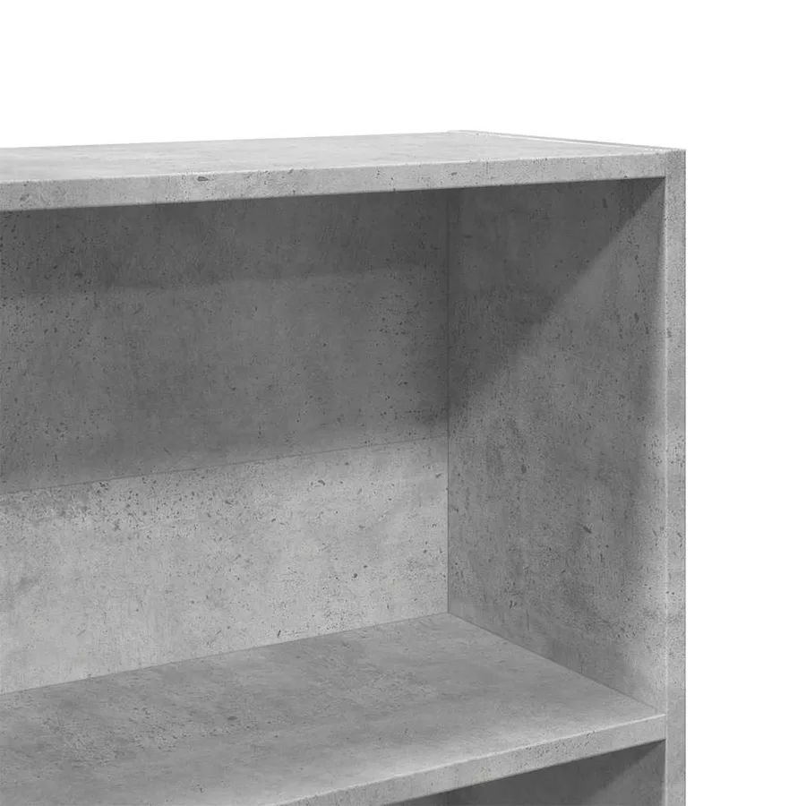 Bibliothèque gris béton 80x30x189 cm bois d'ingénierie - 7