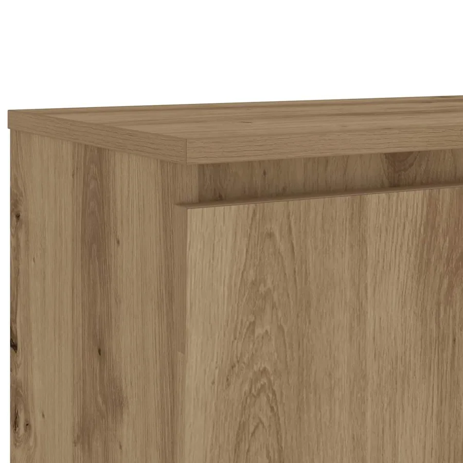 Meuble TV avec lumières LED chêne artisanal bois d'ingénierie - 11