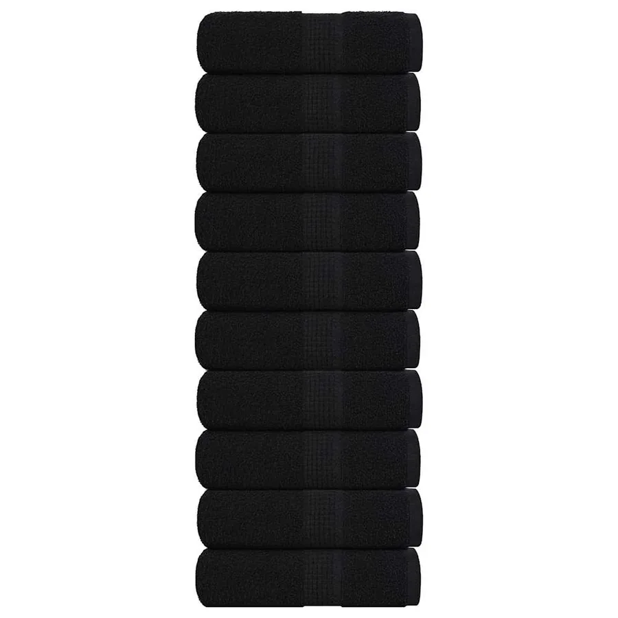 Serviettes d'invité FROGN 10 pcs noir 30x50 cm 360 g/m²