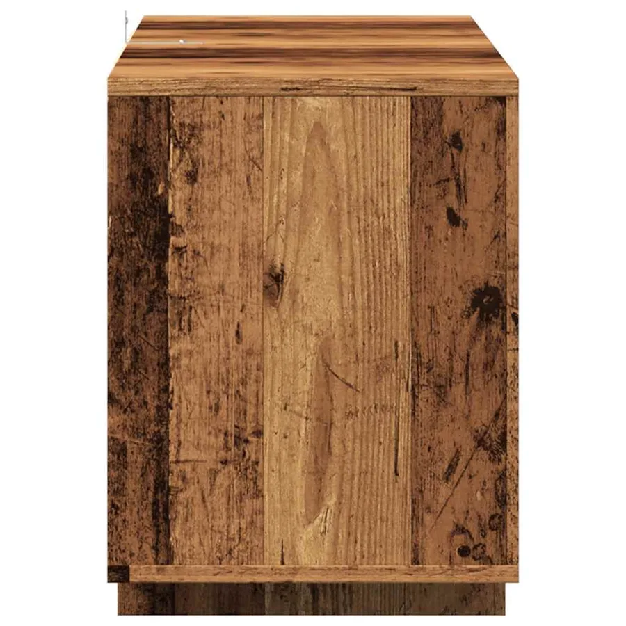 Meuble TV vieux bois 130x35x50 cm bois d'ingénierie - 6