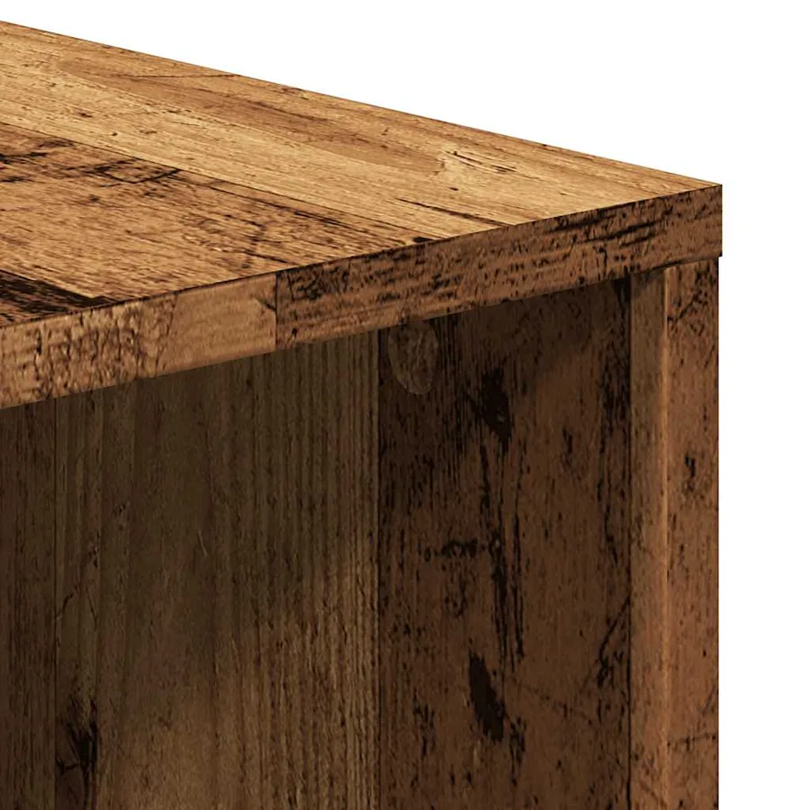Meuble TV vieux bois 130x35x50 cm bois d'ingénierie - 8
