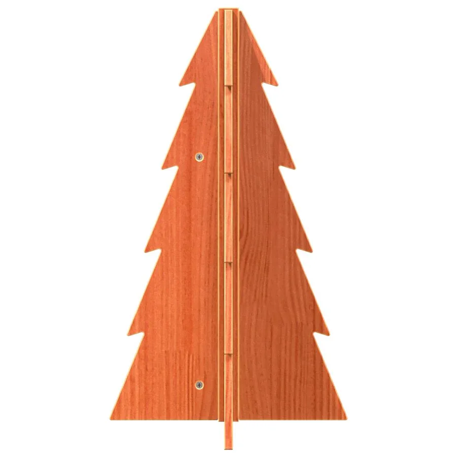 Arbre de Noël en bois pour décoration 69,5cm bois de pin massif - 4