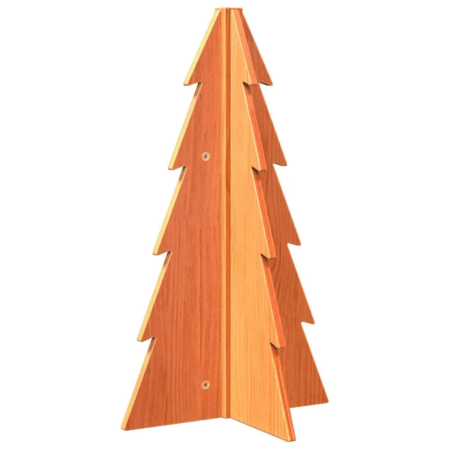 Arbre de Noël en bois pour décoration 69,5cm bois de pin massif - 5