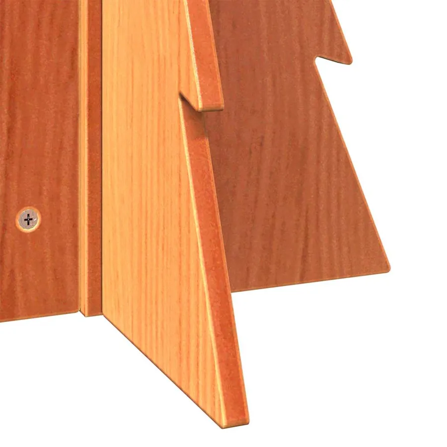 Arbre de Noël en bois pour décoration 69,5cm bois de pin massif - 6