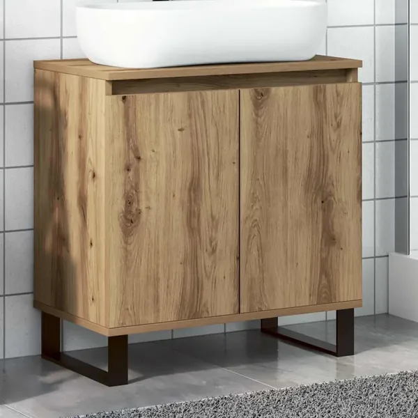 Armoire de salle de bain chêne artisanal 58x33x60 cm