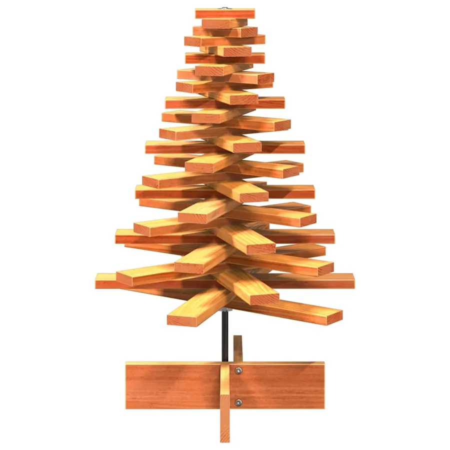 Arbre de Noël en bois pour décoration 80 cm bois de pin massif - 3