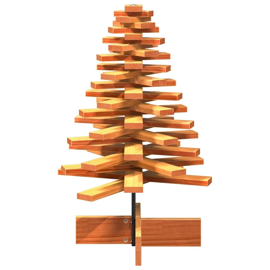 Arbre de Noël en bois pour décoration 80 cm bois de pin massif - 4