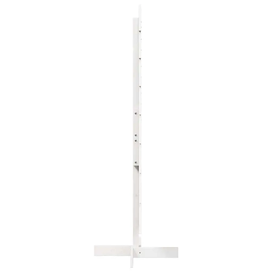 Arbre de Noël en bois pour décoration blanc 150 cm pin massif - 4