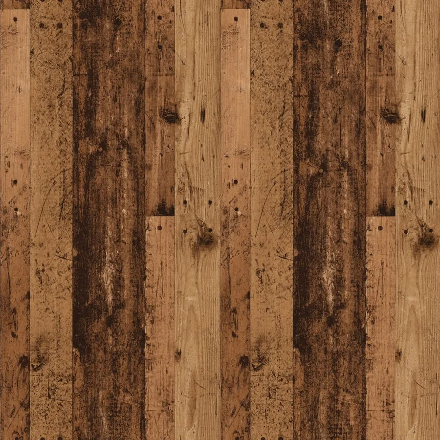 Table de chevet avec pieds en métal vieux bois 40x35x69 cm - 9