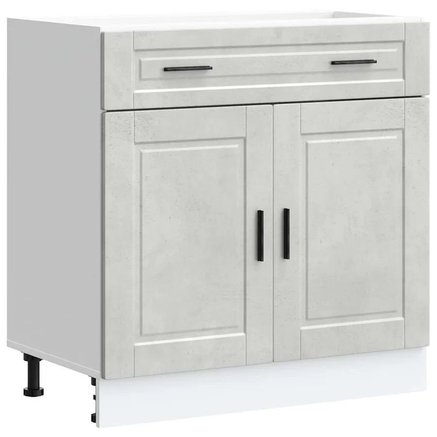 Armoire de cuisine Porto gris béton bois d'ingénierie - 2