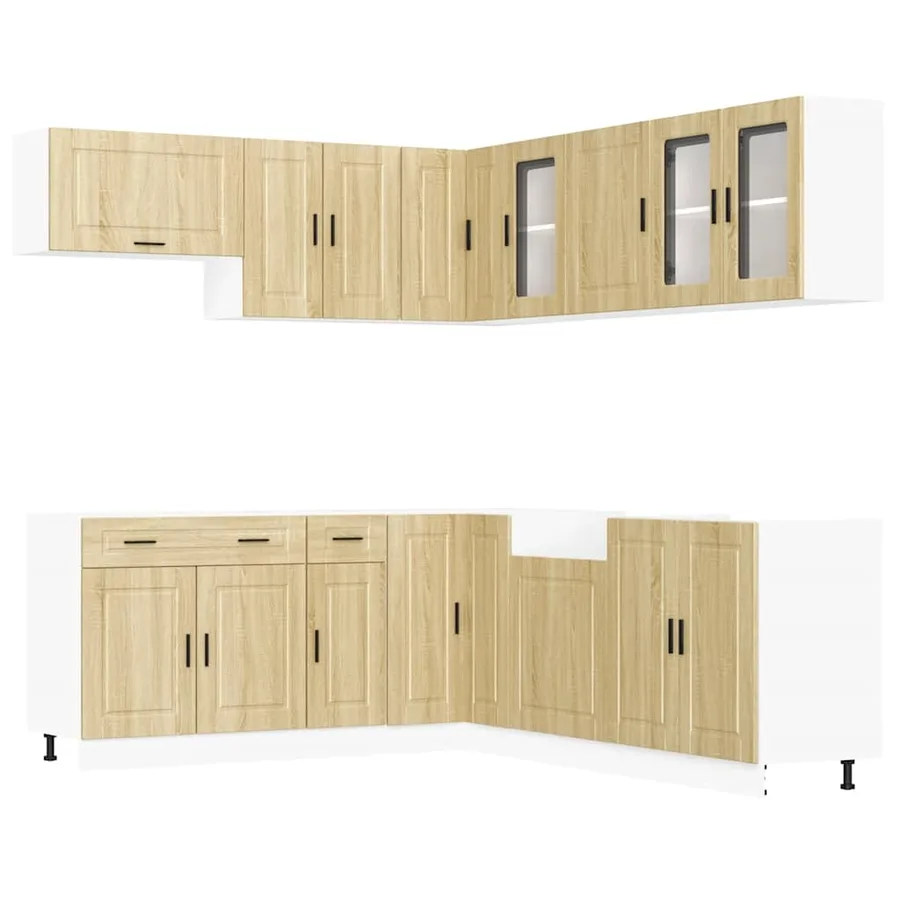 Ensemble d'armoires de cuisine 11 pcs Porto bois d'ingénierie - 2