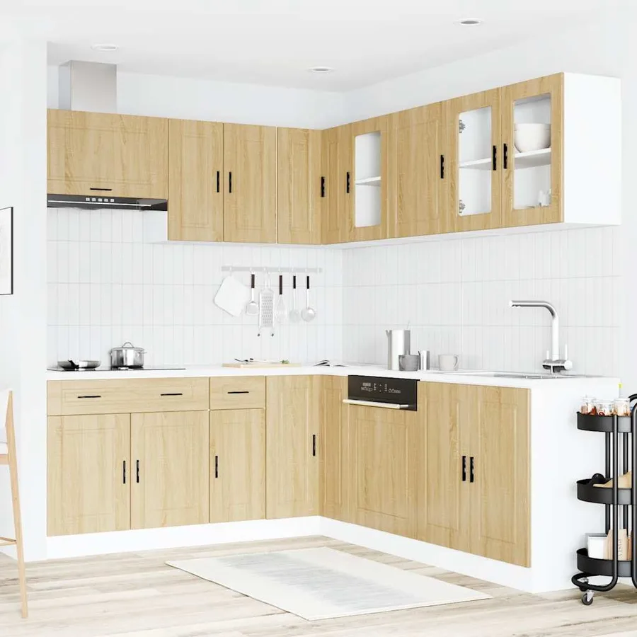 Ensemble d'armoires de cuisine 11 pcs Porto bois d'ingénierie - 3