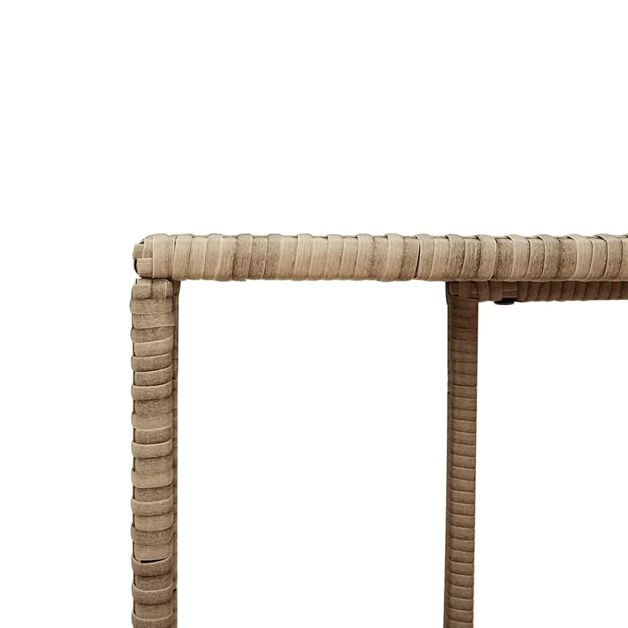 Salon de jardin avec coussins 10 pcs beige résine tressée - 12