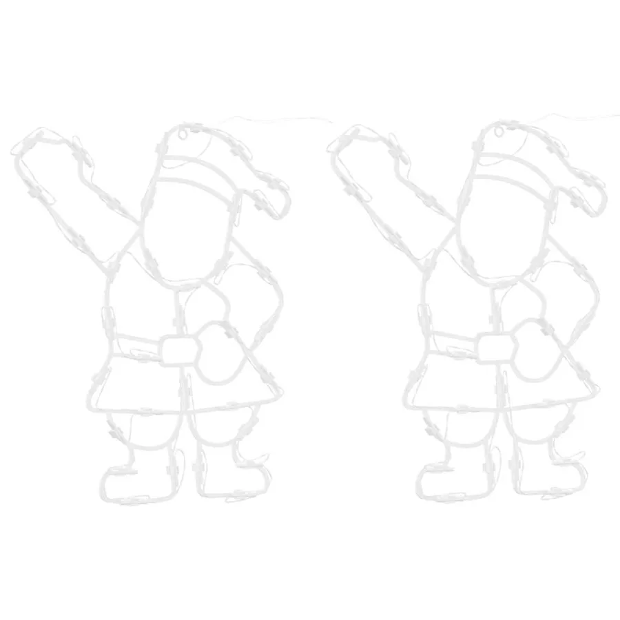 Lumières de Noël silhouette du Père Noël 2 pcs 35 LED - 5