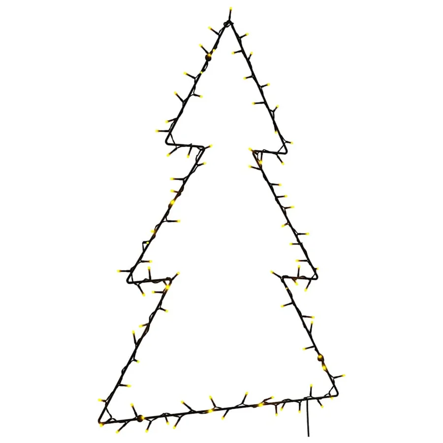 Lumières de Noël silhouette d'arbre de Noël 115 LED blanc chaud