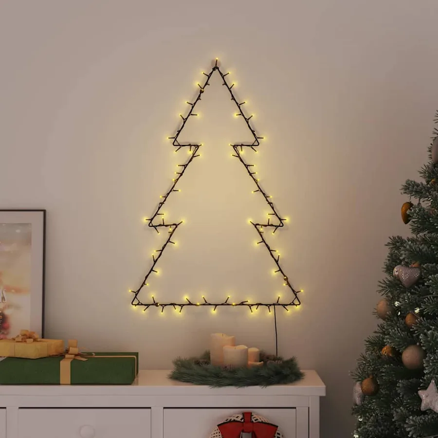 Lumières de Noël silhouette d'arbre de Noël 115 LED blanc chaud - 2