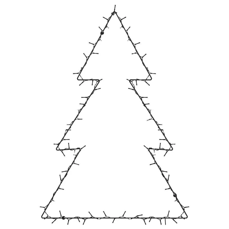 Lumières de Noël silhouette d'arbre de Noël 115 LED blanc chaud - 3