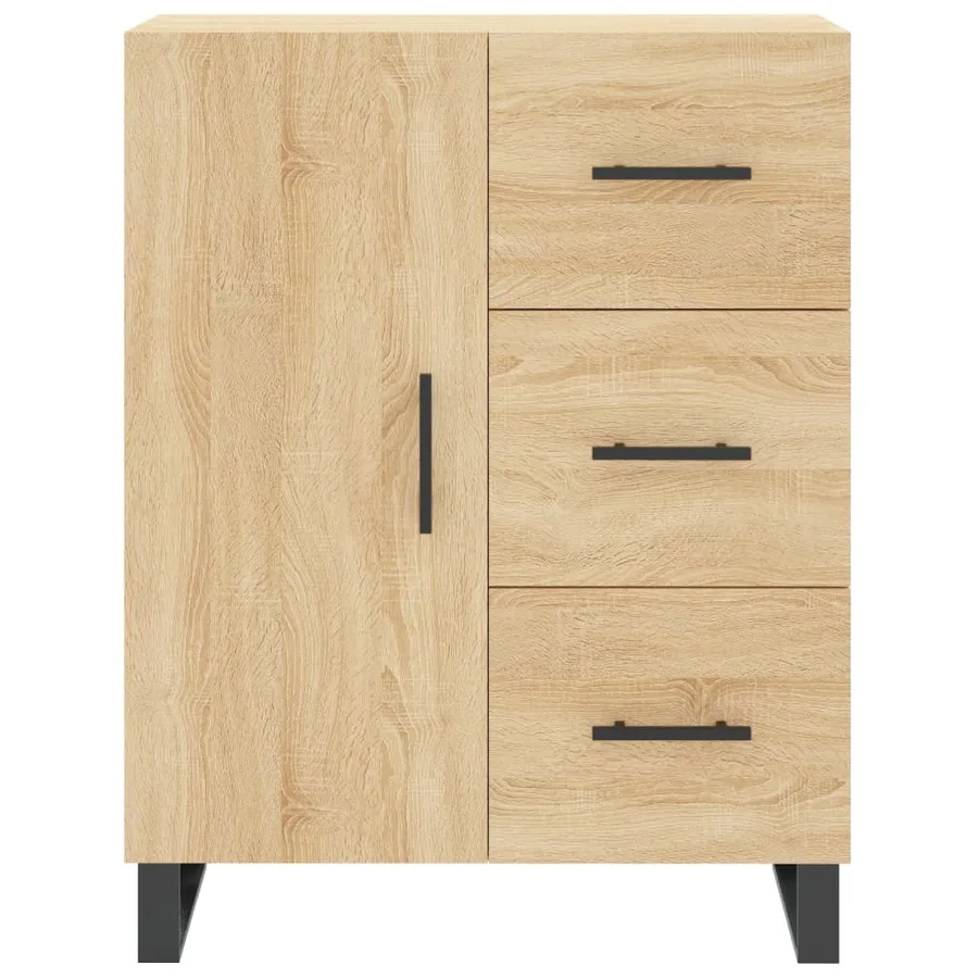 Buffet haut Chêne sonoma 69,5x34x180 cm Bois d'ingénierie - 8
