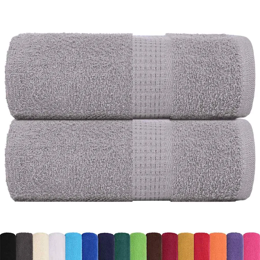 Serviettes de toilette FROGN 2 pièces Gris 30x30 cm 360 g/m² - 2