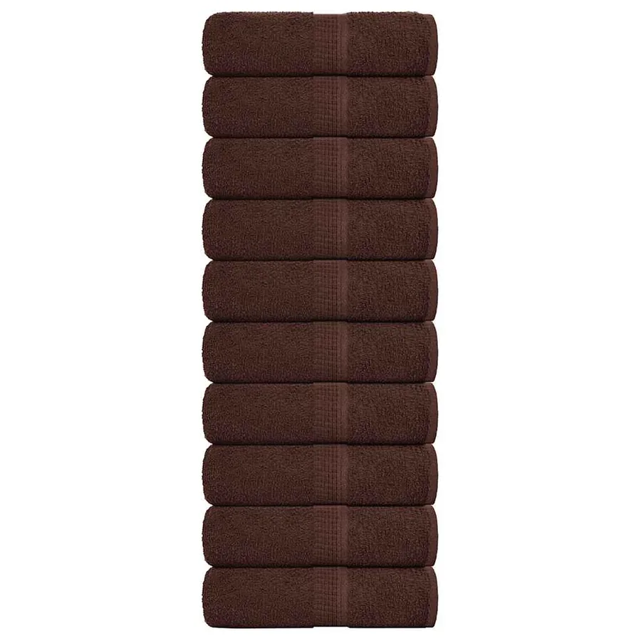 Serviettes d'invité FROGN 10 pcs marron 30x50 cm 360 g/m²