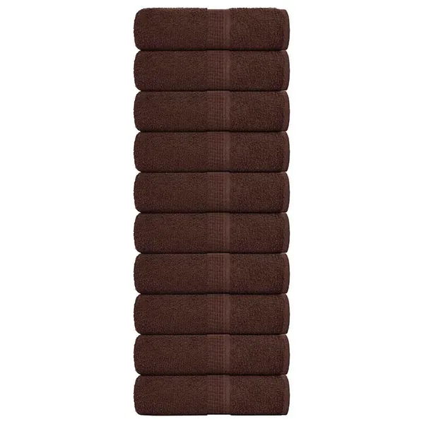 Serviettes d'invité FROGN 10 pcs marron 30x50 cm 360 g/m²