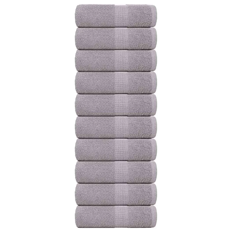 Serviettes de toilette FROGN 10 pièces Gris 30x30 cm 360 g/m²