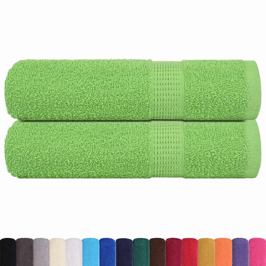 Essuie-mains FROGN 2 pcs vert pomme 50x100 cm 360 g/m² - 2