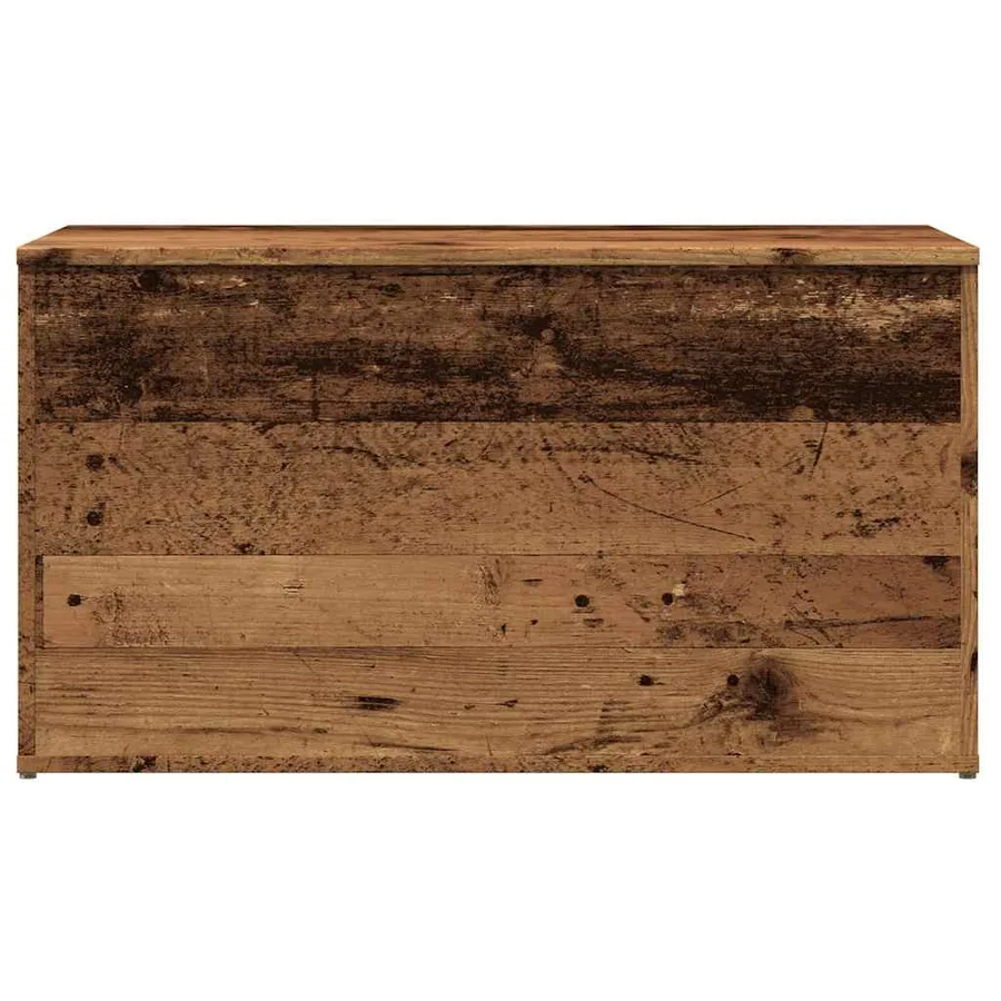 Coffre de rangement vieux bois 84x42x46 cm bois d'ingénierie - 4