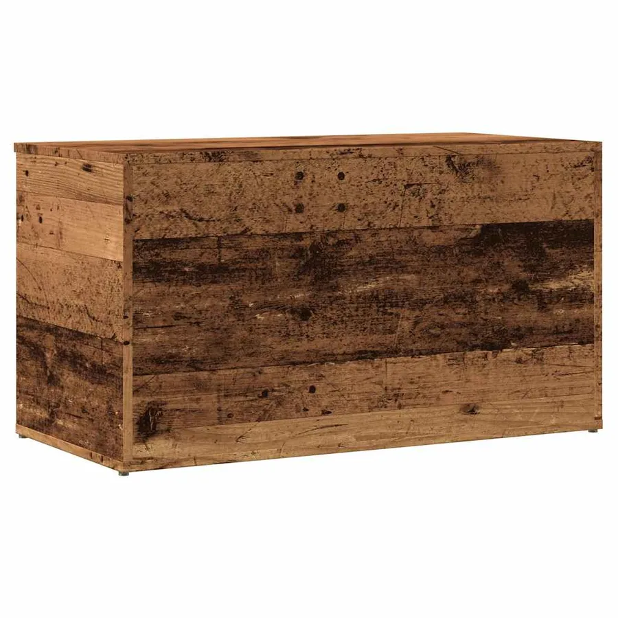 Coffre de rangement vieux bois 84x42x46 cm bois d'ingénierie - 6