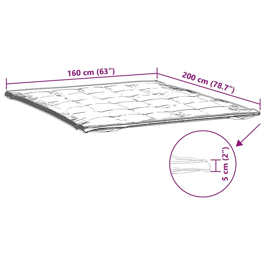 Protège-matelas blanc 160x200 cm - 7