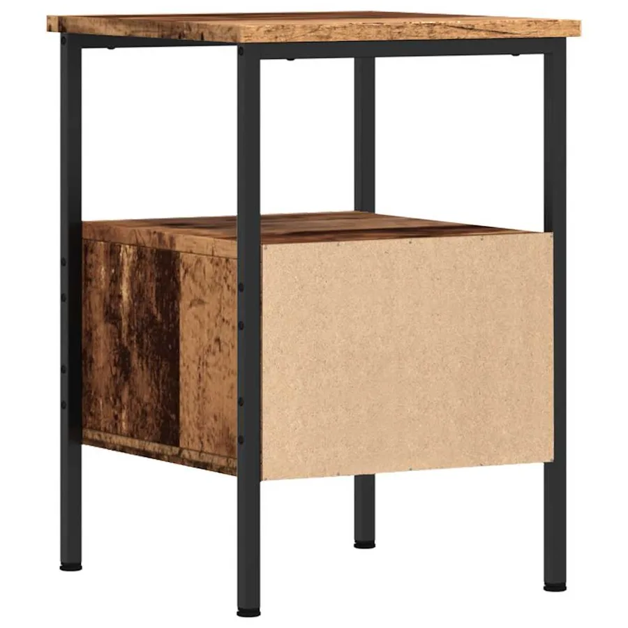 Tables de chevet 2 pcs vieux bois 34x36x50 cm bois d'ingénierie - 8