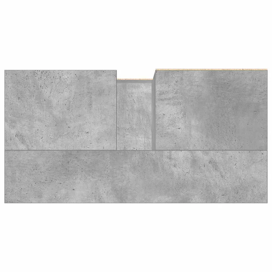 Armoire de lavabo de salle de bain gris béton 65x33x60 cm - 7