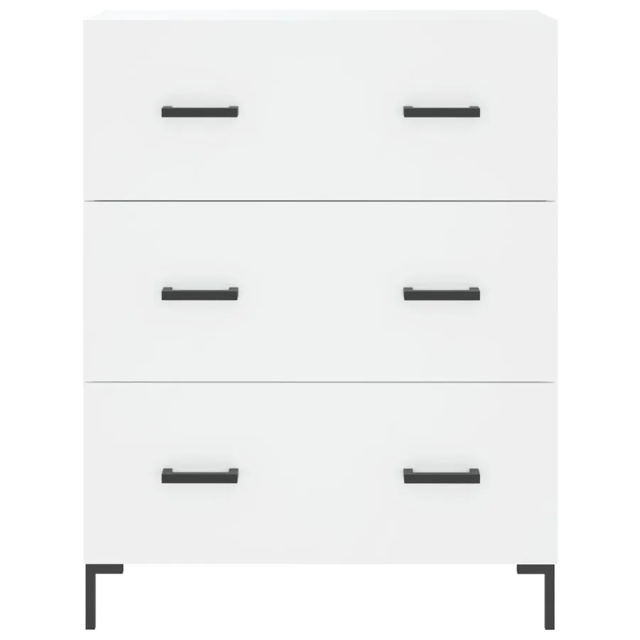 Buffet haut Blanc 69,5x34x180 cm Bois d'ingénierie - 8