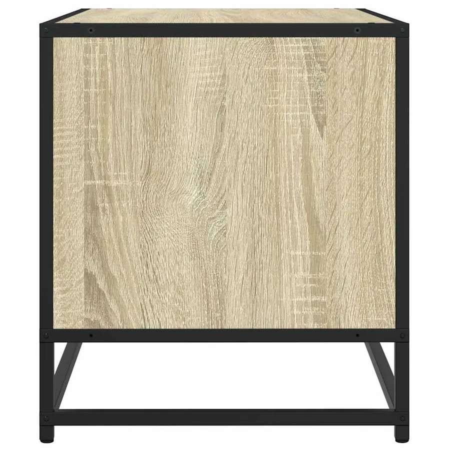 Meuble TV chêne sonoma 61x40x46 cm bois d'ingénierie et métal - 6